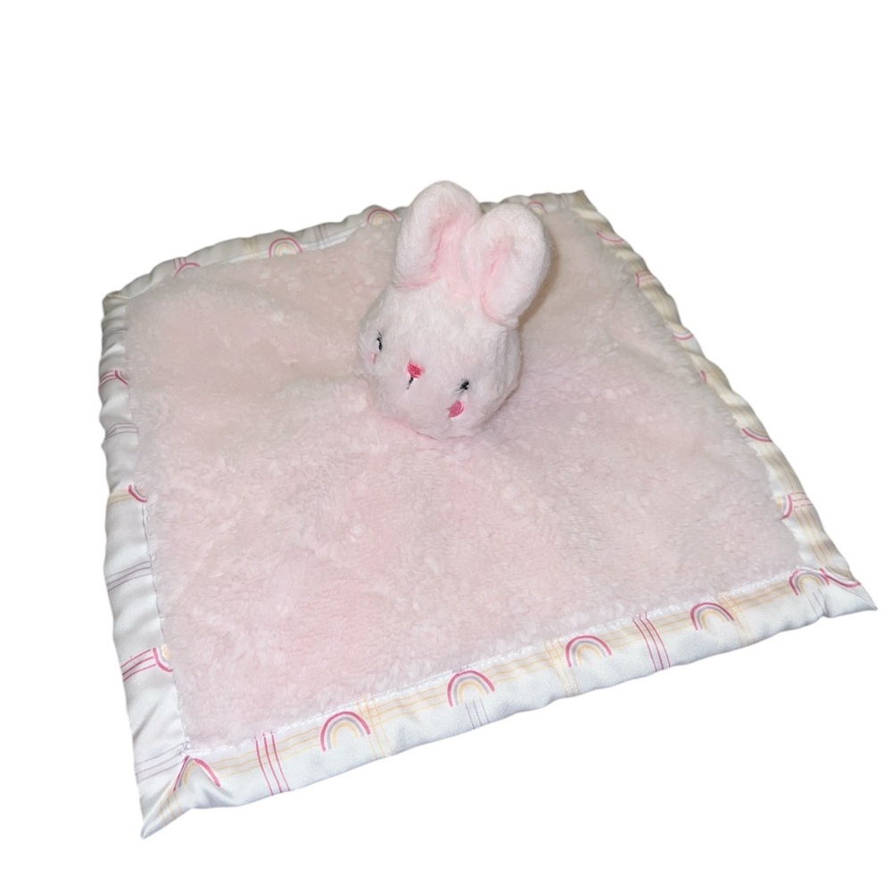 Parents Choice Pink Bunny Rabbit Security Blanket Lovey Satin